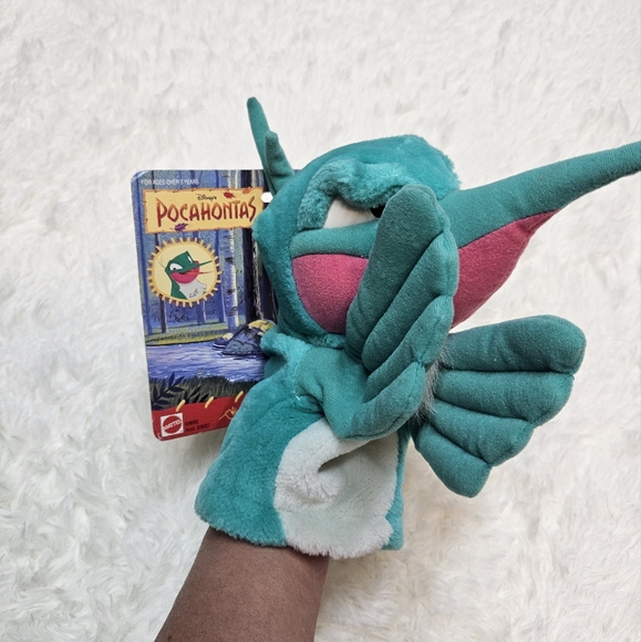 VTG 90S Disney Pocahontas Character FLIT Hummingbird Plush Hand Puppet Mattel - Picture 4 of 12